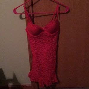 NWOT Victoria’s Secret red heart lingerie 2 piece